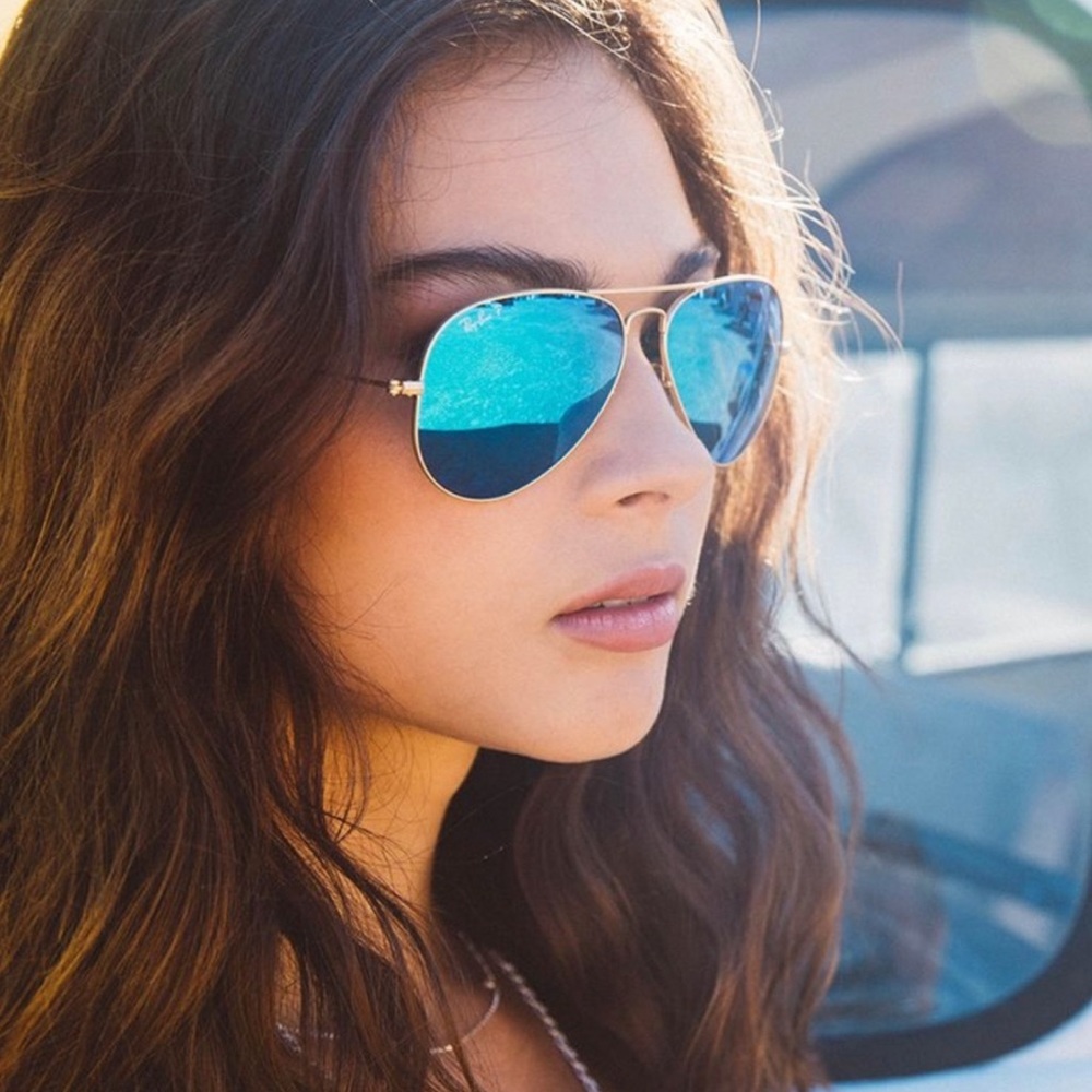 RB3025 55014 Blue Mirror Ray-Ban Aviator Sunglasses